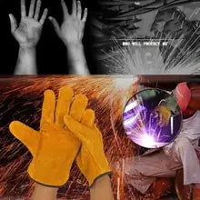 🧤 High-Temperature Leather Welding Gloves for Professionals