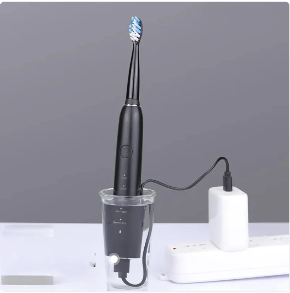 🦷 Waterproof Ultrasonic Electric Toothbrush - Advanced Oral Care Technology