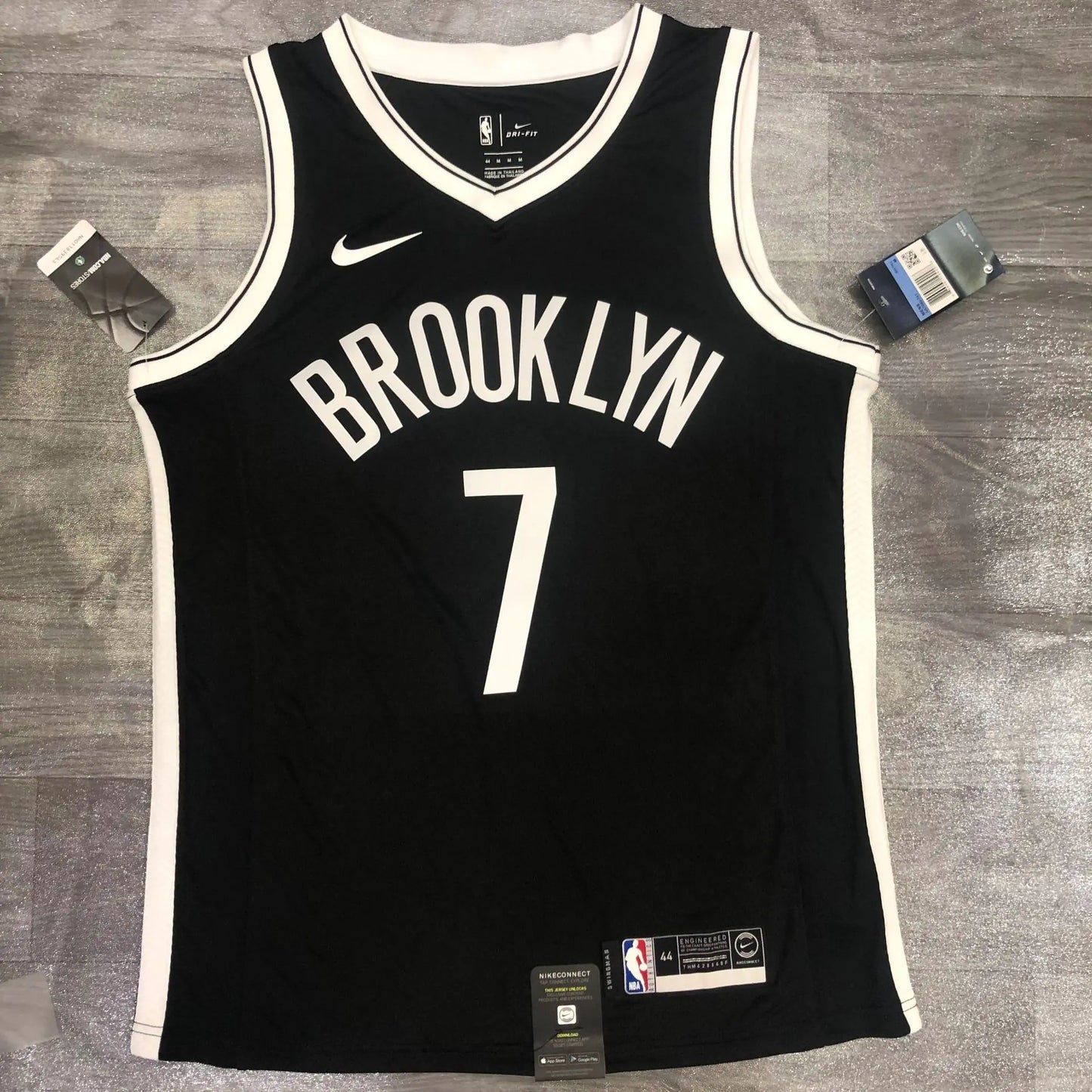 (Copy) Brooklyn Nets V-Neck Black/White NBA Jerseys (Sleeveless)