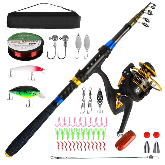 🎣 Kids Fishing Pole Set - Telescopic Rod & Reel Combo Kit for Boys & Girls