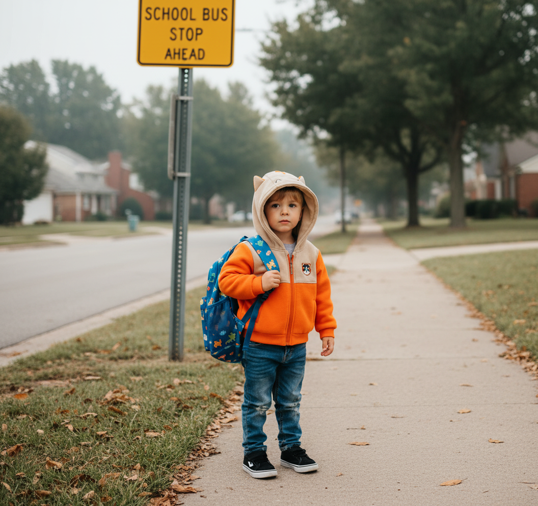 🧥: Simple Padded Hooded Jacket for Kids