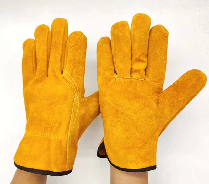 🧤 High-Temperature Leather Welding Gloves for Professionals