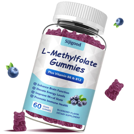 🫐 L-Methylfolate 15mg Gummies with B12 - Blueberry Mood & Brain Support