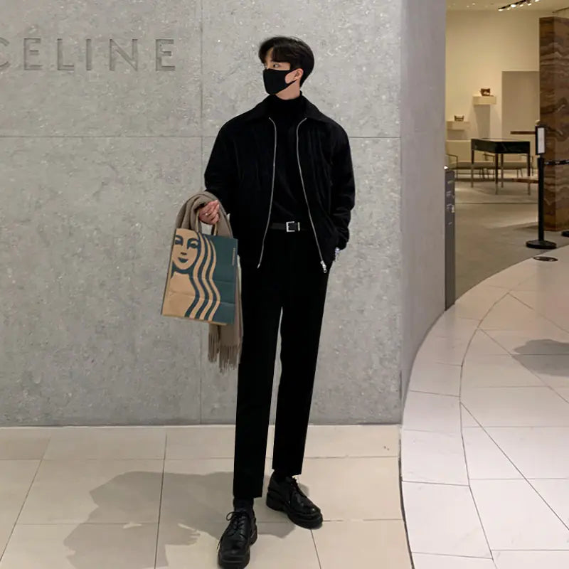 🧥: Men's Suede Jacket - Winter Thickened Cotton Coat