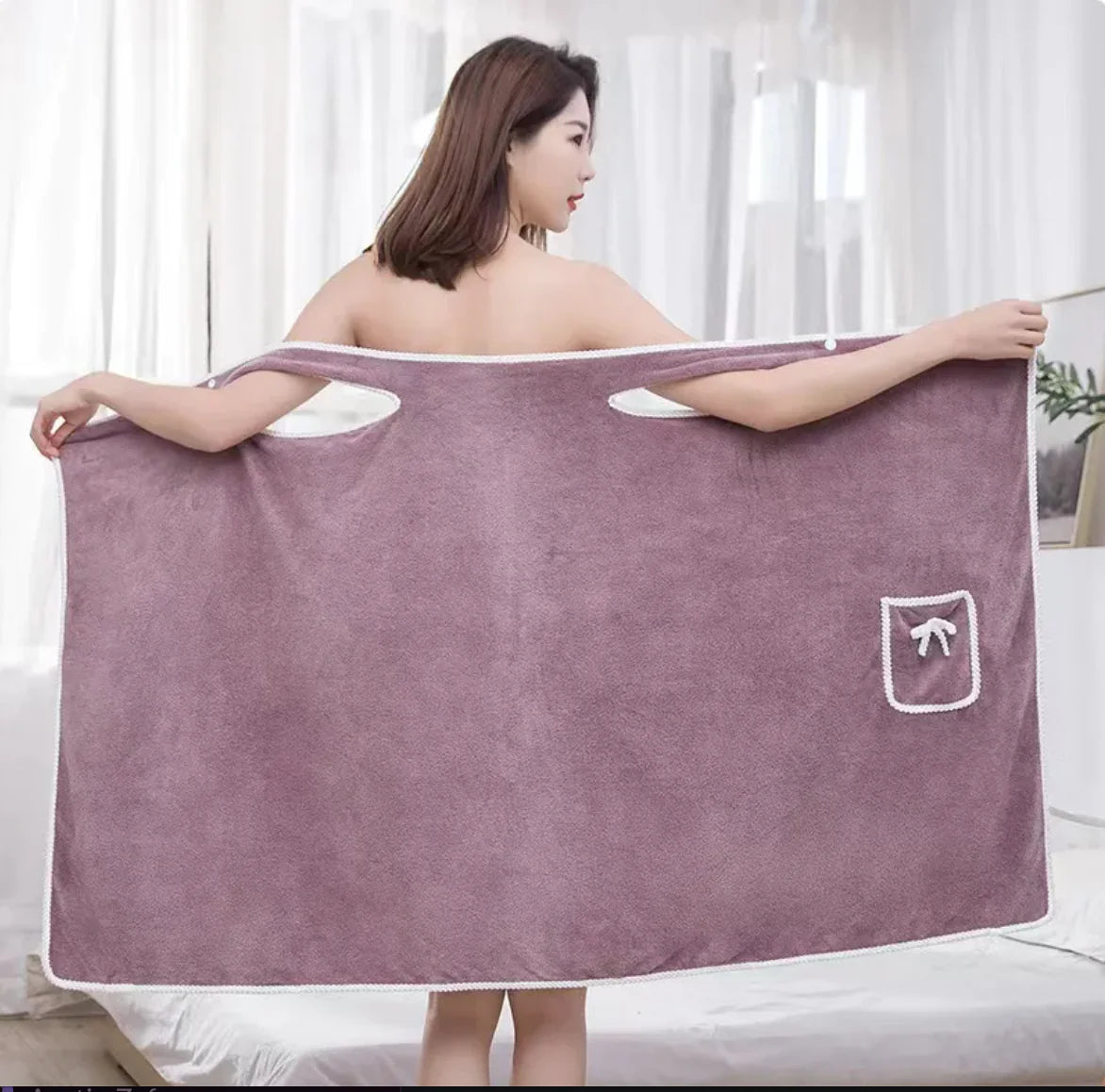 🛁: Coral Fleece Cotton Bath Skirt – Soft, Water-Absorbing, and Thickened