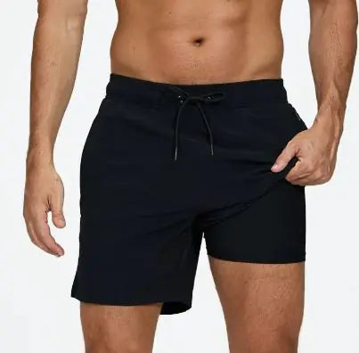 Men's Quick-Dry Double-Layer Beach Swim Trunks