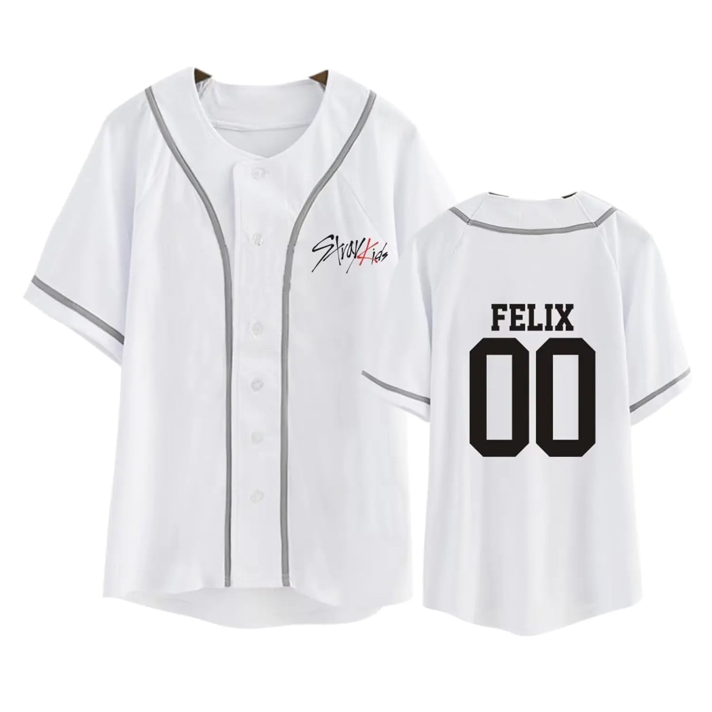 ⚾: Kpop Stray Kids Baseball Jersey - Member Support Tee