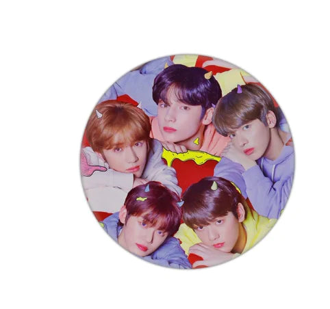 🔑: TXT Keychain and Badge Set - Tinplate Design