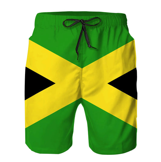 Heucapc Mens Swimming Trunks Quick Dry Swim Shorts Jamaican Flag Beach Shorts with Mesh Lining and Pockets XXL