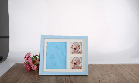 👶: Baby Hand & Footprint Kit with Solid Wooden Frame - Timeless Memory Keepsake