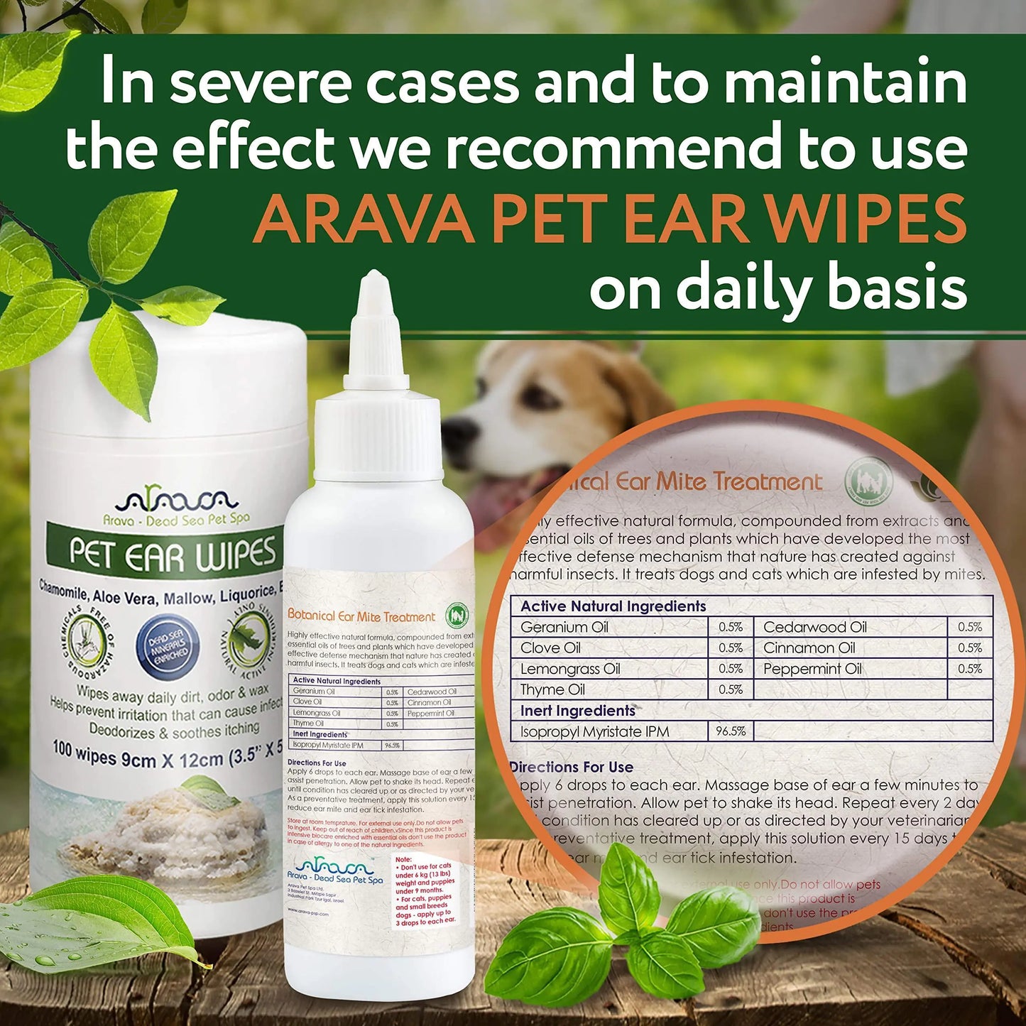 🦻: Natural Ear Mite Treatment - Dogs & Cats Ear Infection Cleaner