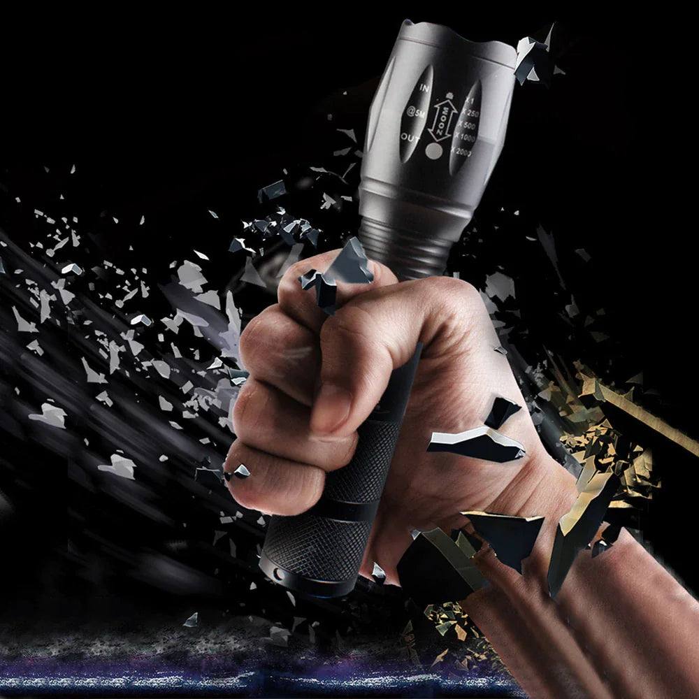 🔦 Super-Bright 90000LM LED Tactical Flashlight - 5 Modes Zoomable Torch