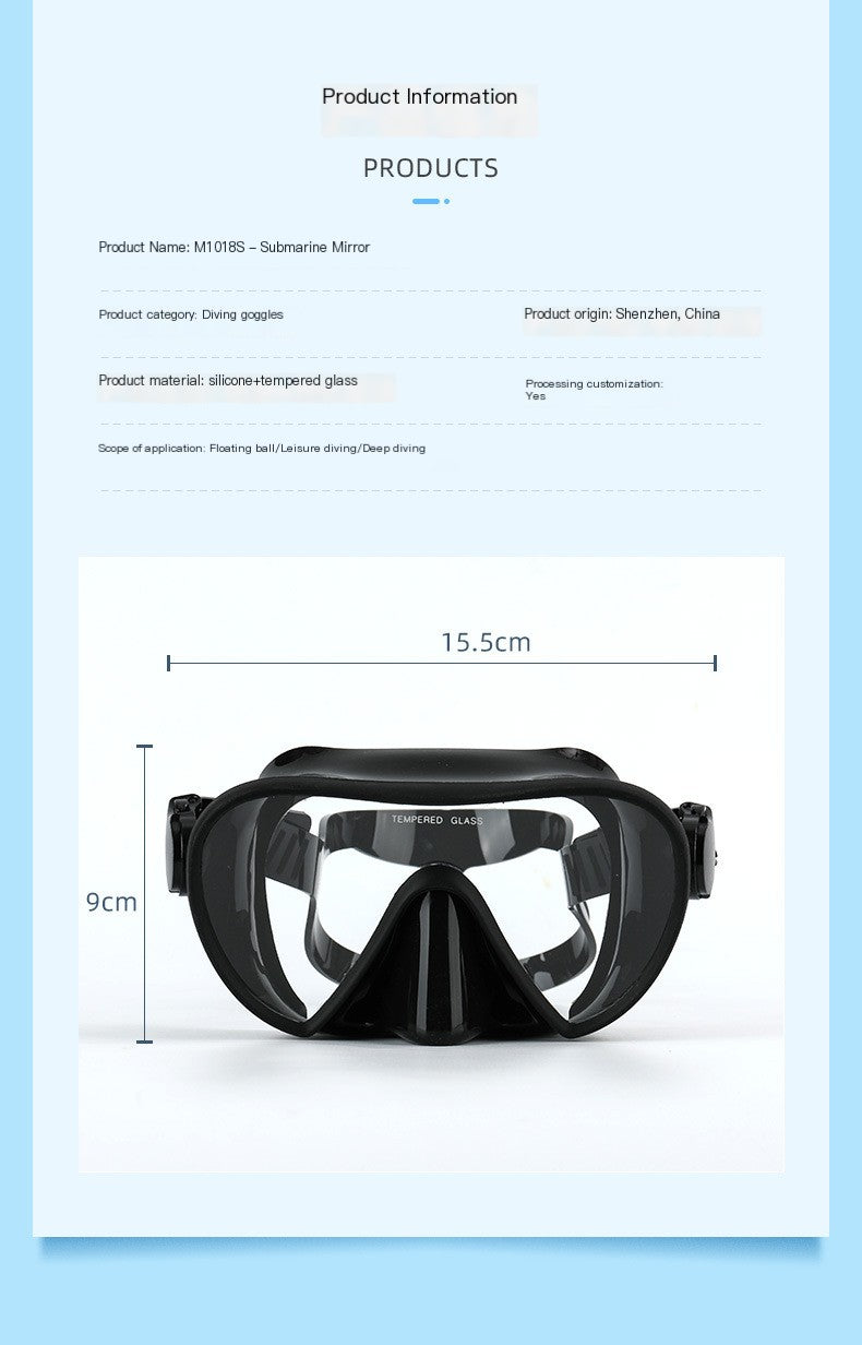 🤿: High-Definition Adult Diving Mask with Silicone Frame | 4 Styles