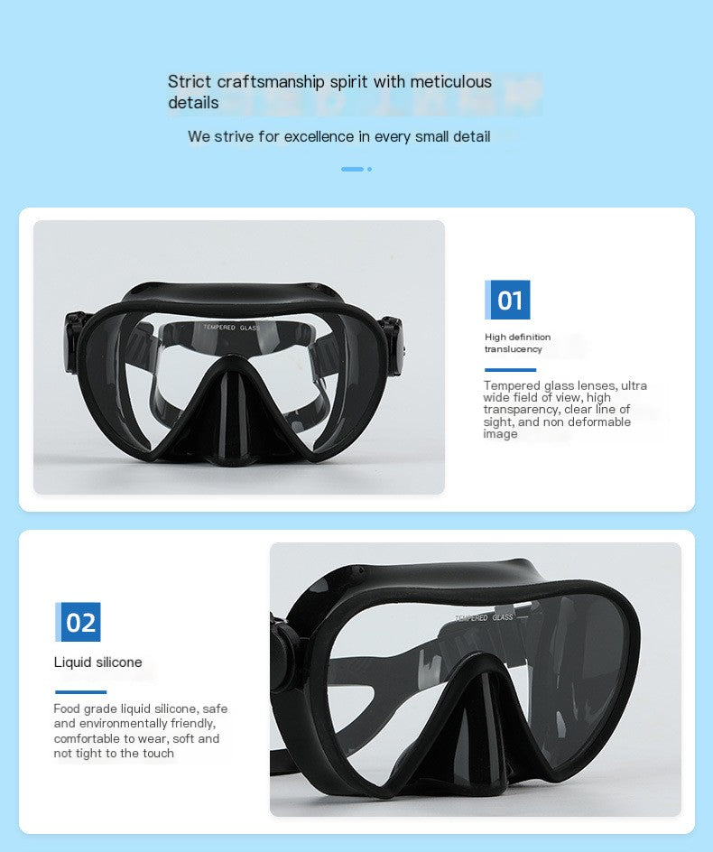 🤿: High-Definition Adult Diving Mask with Silicone Frame | 4 Styles