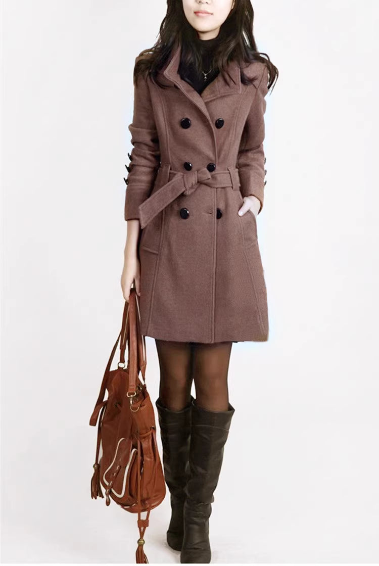 🧥: Women's Long Wool Winter Coat - Classic Elegant Jacket