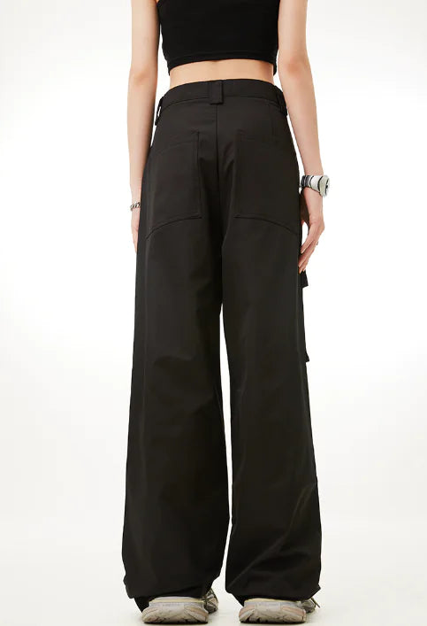 👖: Y2K K-Pop Women's Denim Jeans with Grey Flap Pockets