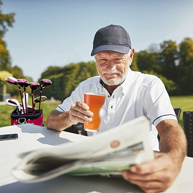 ⛳: Golf Ball Beer Mug — Unique Hand-Blown Glass Cup for Golf Lovers
