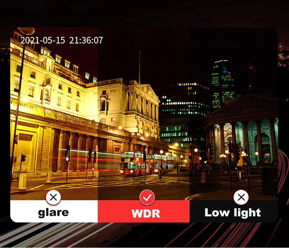 📹 Car Triple Lens Dash Cam - HD 1080P Front/Rear/Inside Video Recorder