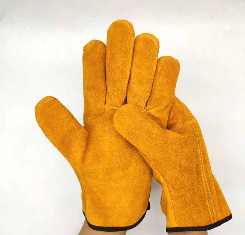 🧤 High-Temperature Leather Welding Gloves for Professionals
