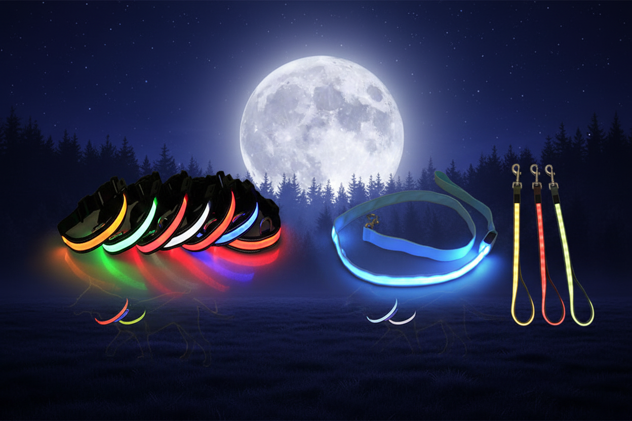 Nighttime LED Dog Collar & Leash Set