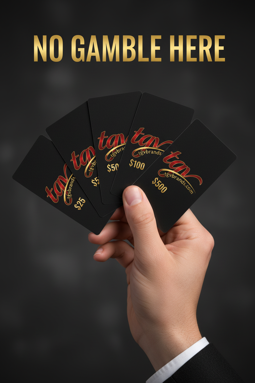 No Gamble Here - TGVBrands Gift Cards