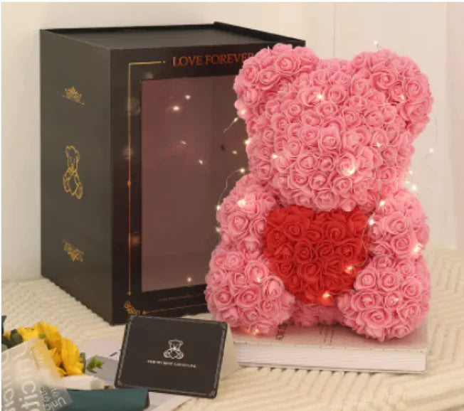 Rose Bear Teddy - Valentine's Day PE Foam Rose Bear