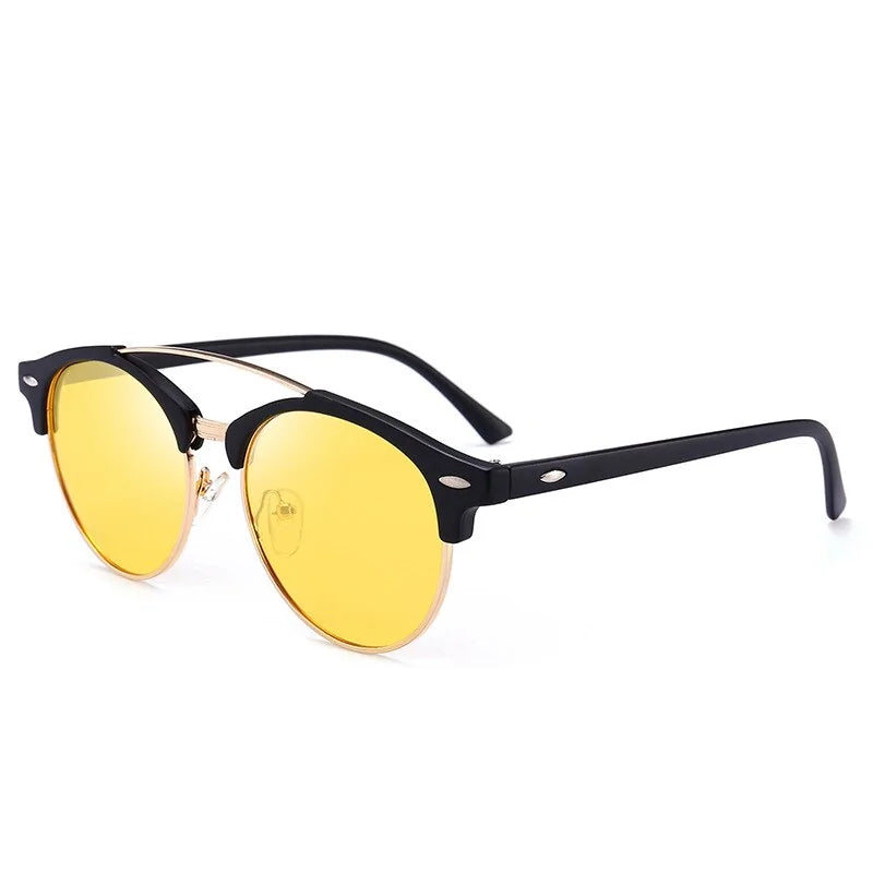 🕶️: Round Polarized Sunglasses - Classic Vintage Style with UV Protection