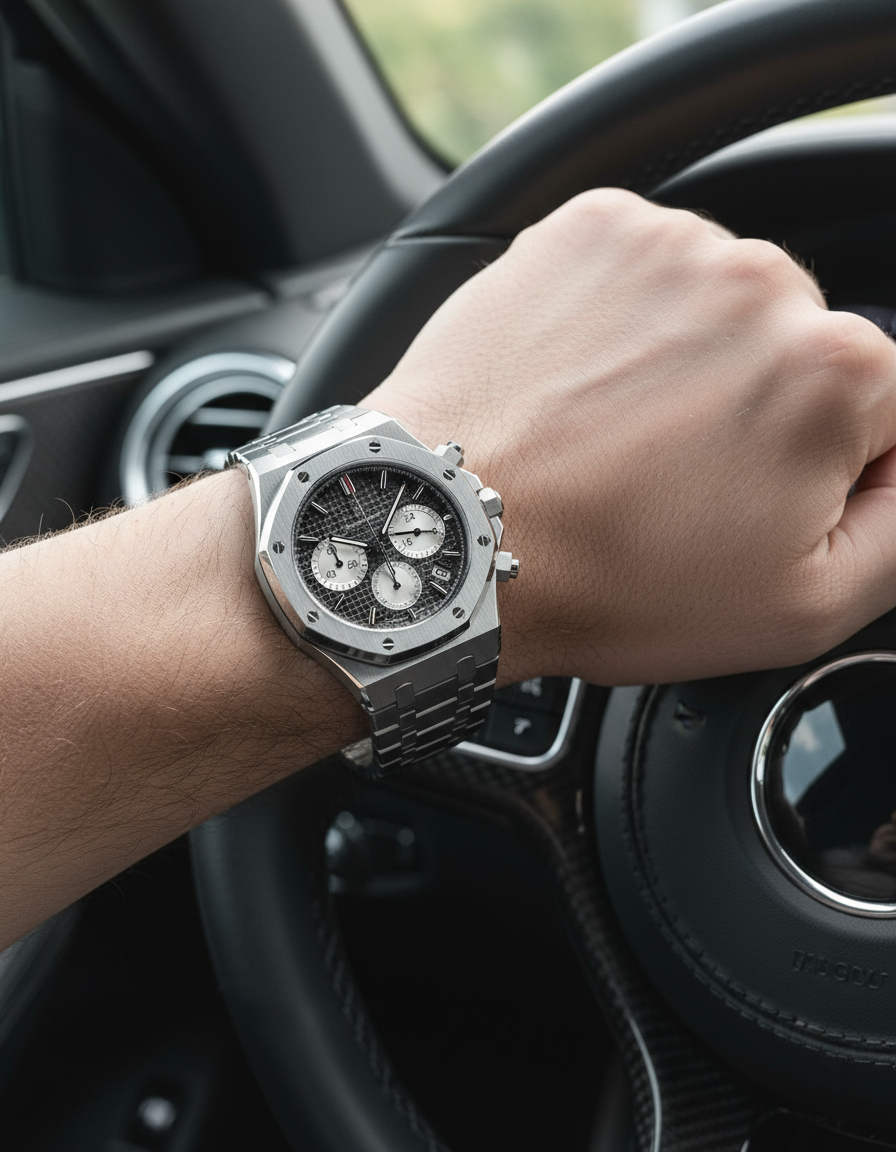 ⌚: Quartz Men's Watch - Classic Metal Construction Timepiece