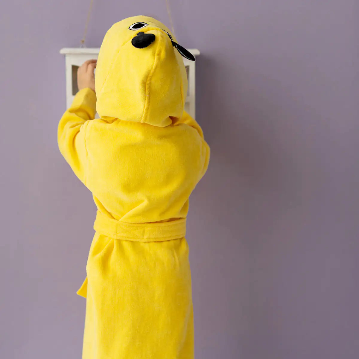 Milk&Moo Buzzy Bee Velvet Hooded Bathrobe