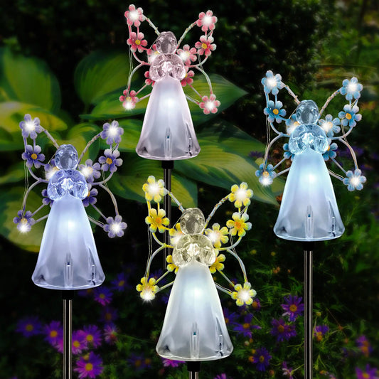 👼 Solar Angel Garden Lights - LED Outdoor Memorial & Decorative Lighting