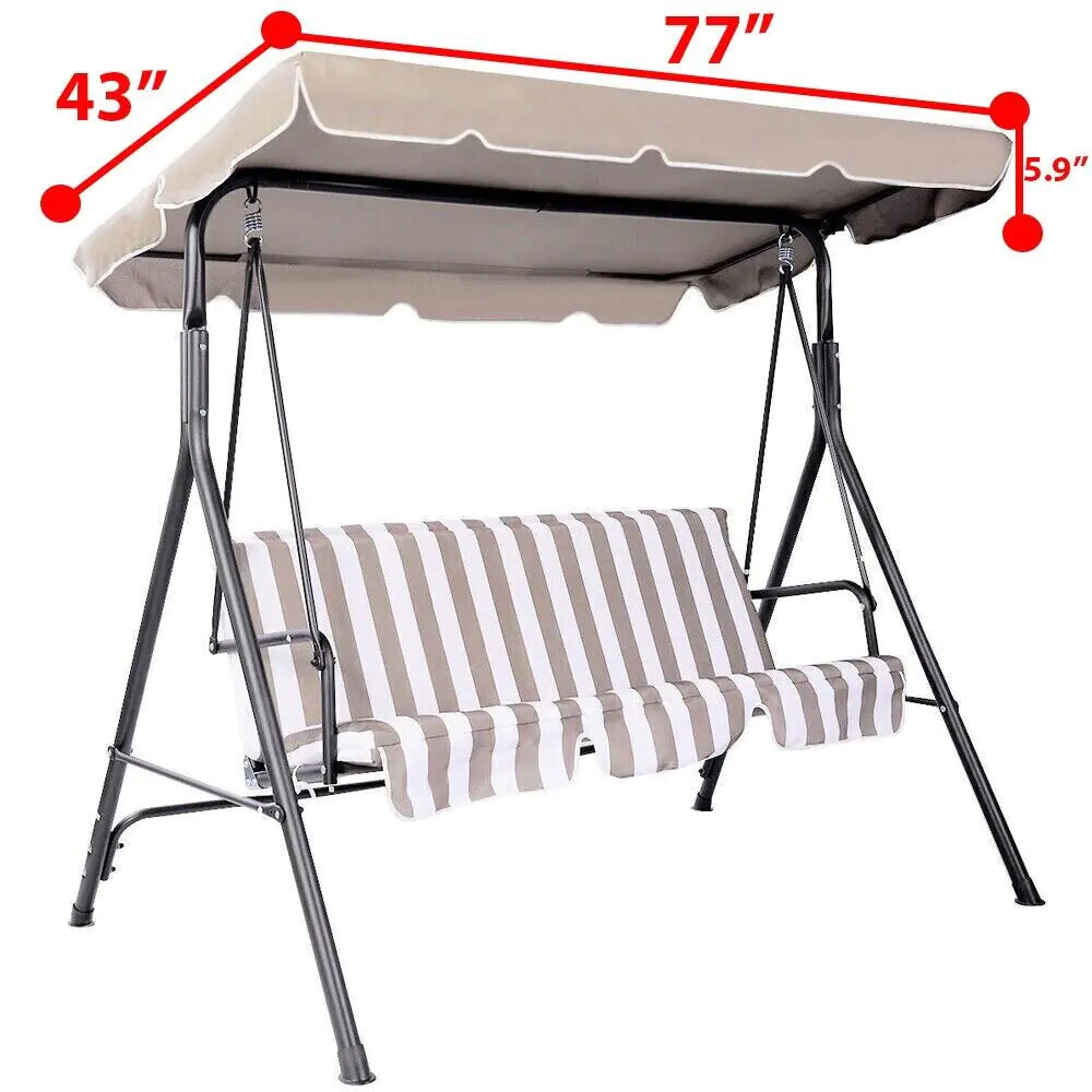 🏡: 77"x43" Patio Garden Swing Canopy Replacement - 300D Cover