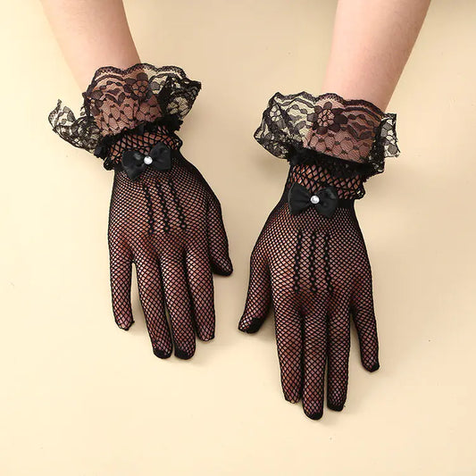 🕸️: Women's Fishnet Party Gloves - Elegant Wedding & Performance Accessories