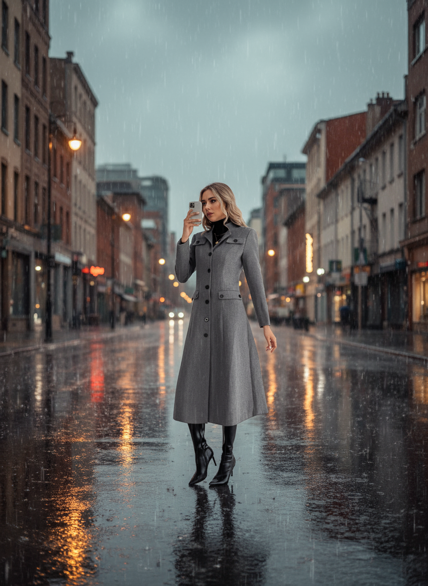 🧥: Women's Single-Breasted Long-Cut Coat - Elegant Winter Outerwear