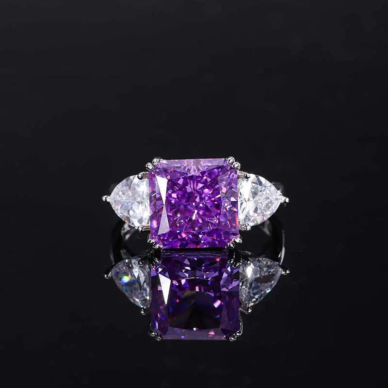 💎: S925 Sterling Silver Diamond Ring - High Carbon Luxury Women's Jewelry
