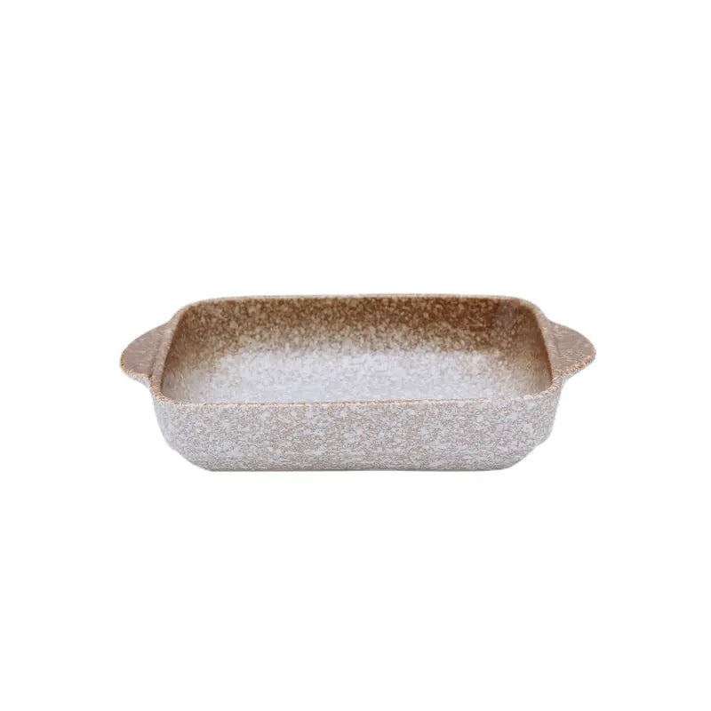 🏡: Creative Ceramic Baking Bowl - Microwave Safe Oven Dish with Handles