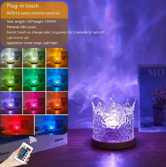 LED Water Ripple Projection Lamp with RGB Dimming