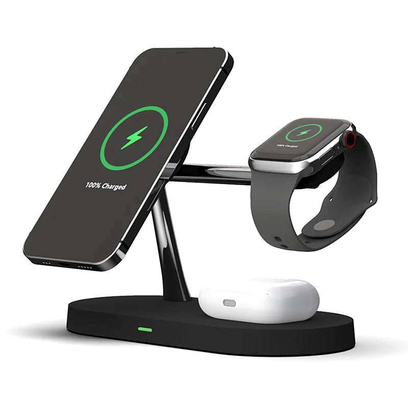 ⚡: 5-in-1 Magnetic Wireless Charging Station - 15W Fast Charge Hub