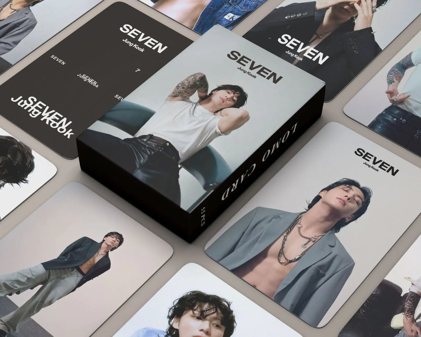🎴: Jungkook SEVEN Album Lomo Card Collection - 55 Cards