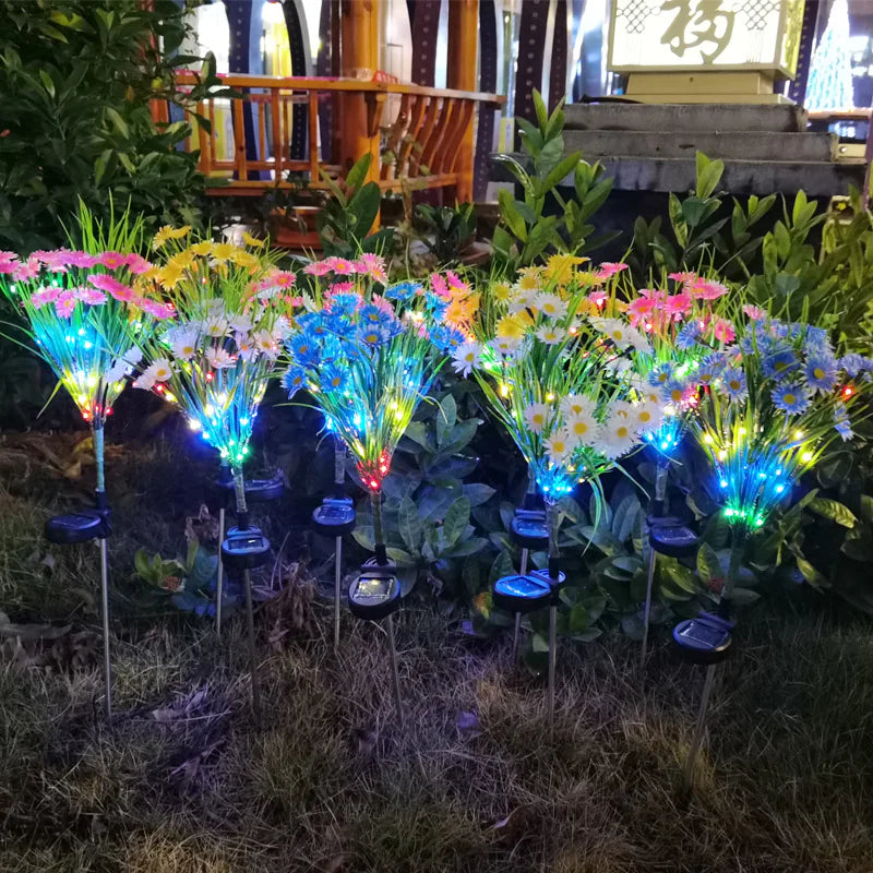 🌸 Solar Garden Lights LED Flower Stake - Waterproof Outdoor Patio Decor