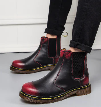 🍂: Autumn Style Thick-Heeled Cowhide Martin Boots - Women's Premium Leather Footwear
