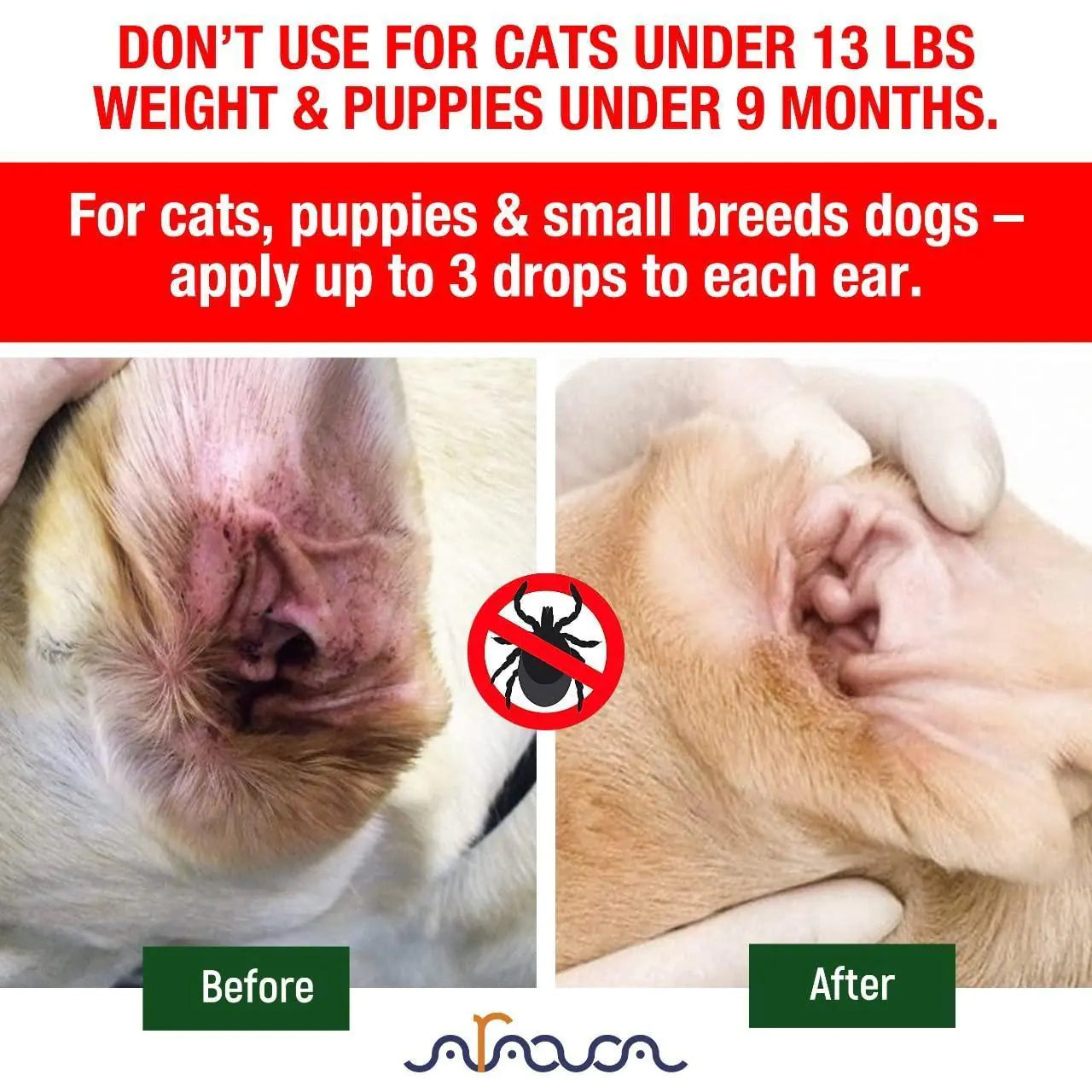 🦻: Natural Ear Mite Treatment - Dogs & Cats Ear Infection Cleaner