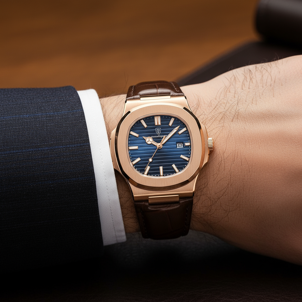 ⌚: Men's Waterproof Luminous Quartz Watch - 50M Water Resistant Timepiece