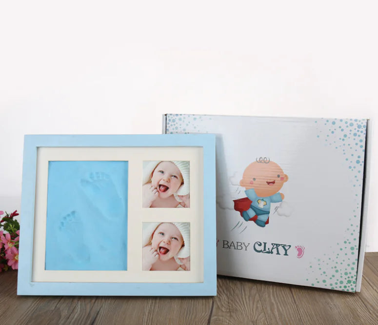 👶: Baby Hand & Footprint Kit with Solid Wooden Frame - Timeless Memory Keepsake