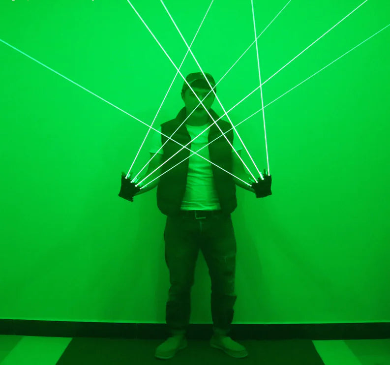 💡 LED Laser Gloves for Stage and DJ Performances - Multi-Color Light Show