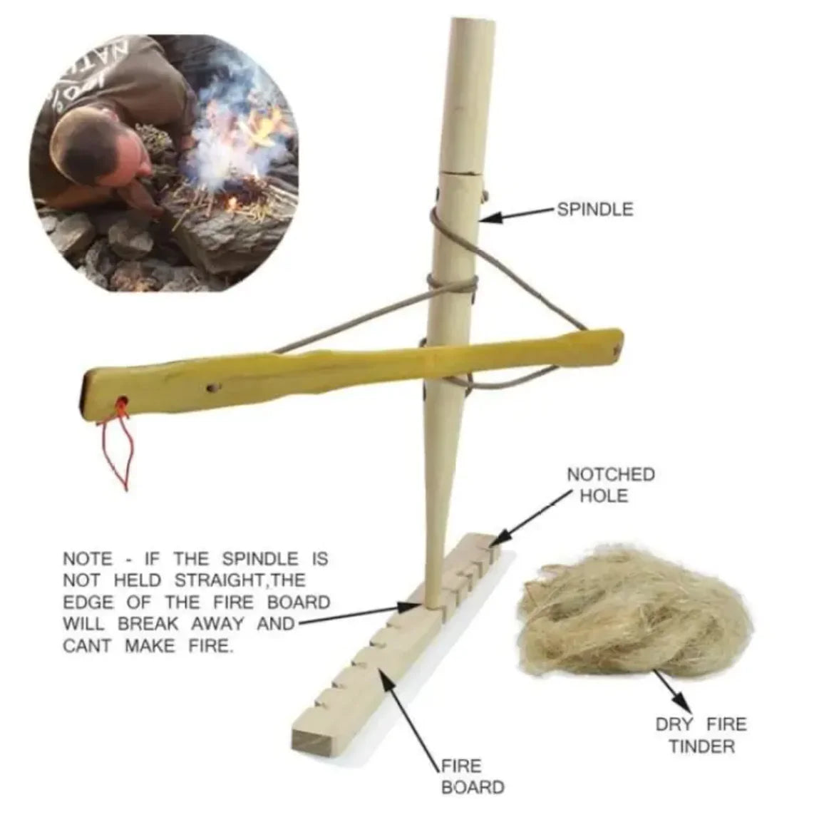 🔥: Bow Drill Fire Starter Kit