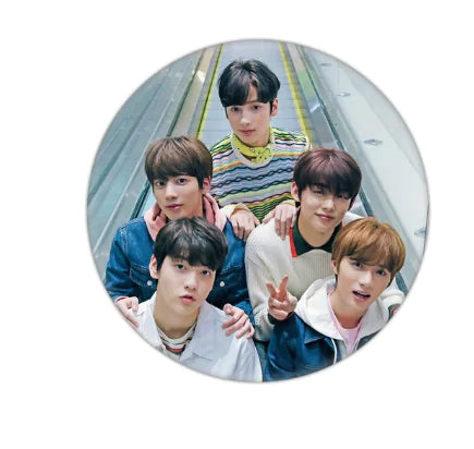 🔑: TXT Keychain and Badge Set - Tinplate Design