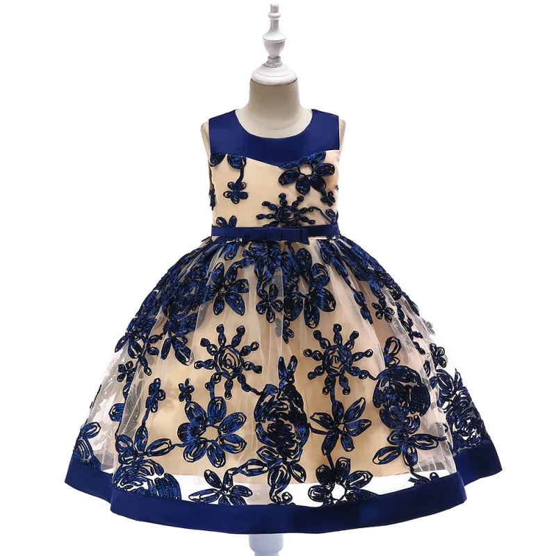 Girls' Appliqué Princess Dress