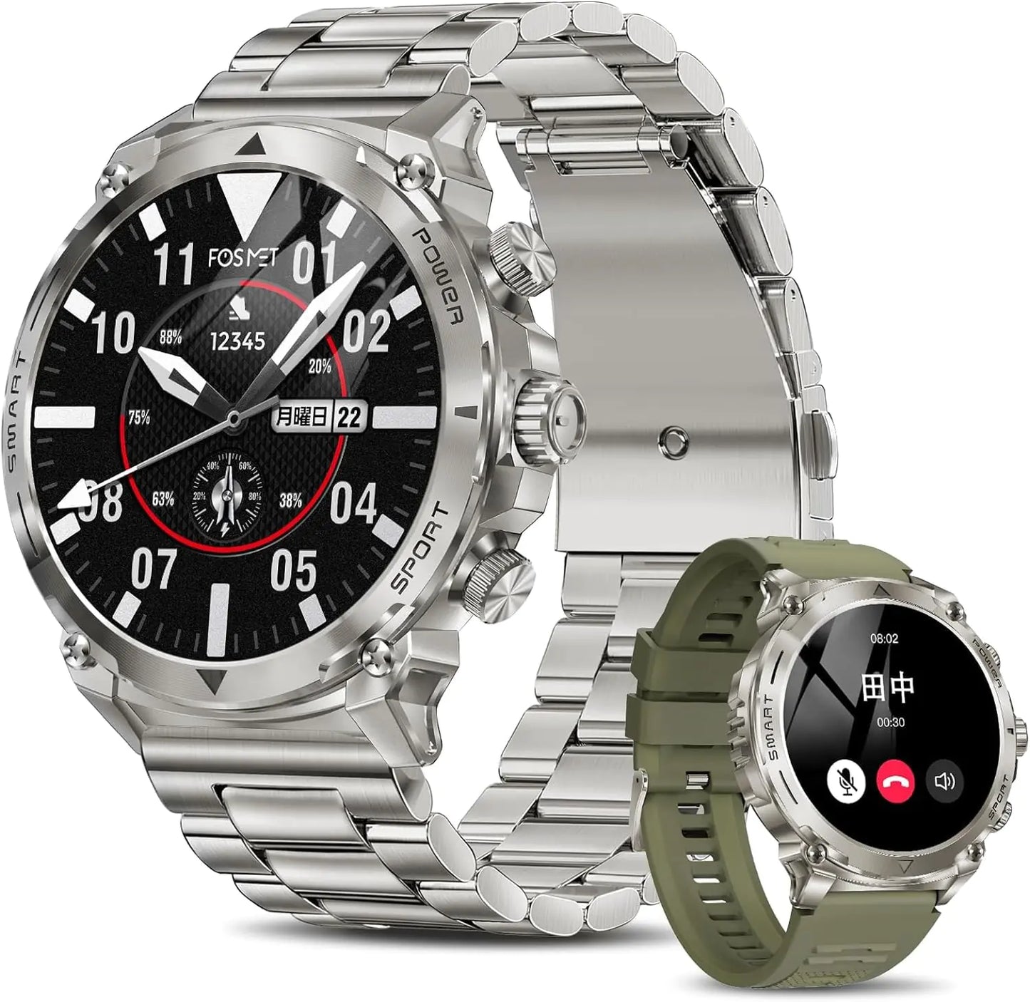 ⌚: FOSMET LGW6 Smart Watch - 1.43" AMOLED Military Fitness Tracker with Call Feature