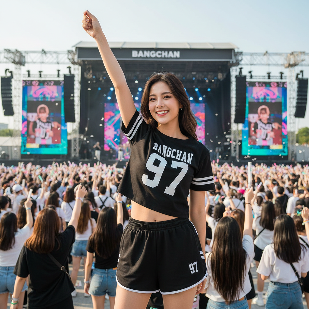 👕: Stray Kids Shirt + Shorts Set - Felix Bangchan Hyunjin Changbin Merch