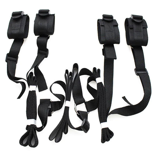 🛏️ Plush Bed Restraint Straps - Comfortable Intimate Bondage System